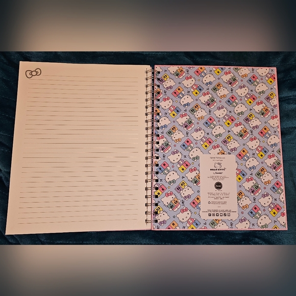 Hello Kitty Large Spiral Notebook, Science/Chemist Lab with safety goggles. NWT - Picture 4 of 5